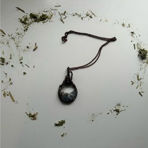 Agate Moon Necklace